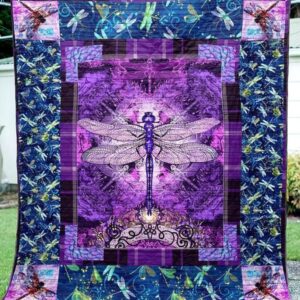 Dragonfly Purple Quilt  Quilt